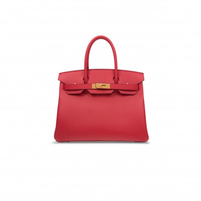 HERMES MASTER BIRKIN 30 EPSOM LEATHER EXTREME PINK GOLD BUCKLE HANDBAG H028369CC16 (30*23*15cm)